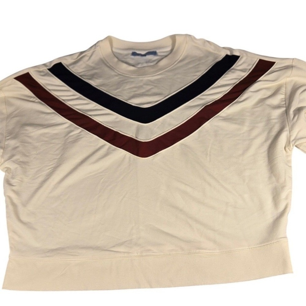 Antonio‎ Melani Cream Chevron Stripe Pullover Sweatshirt 00322KN0824B